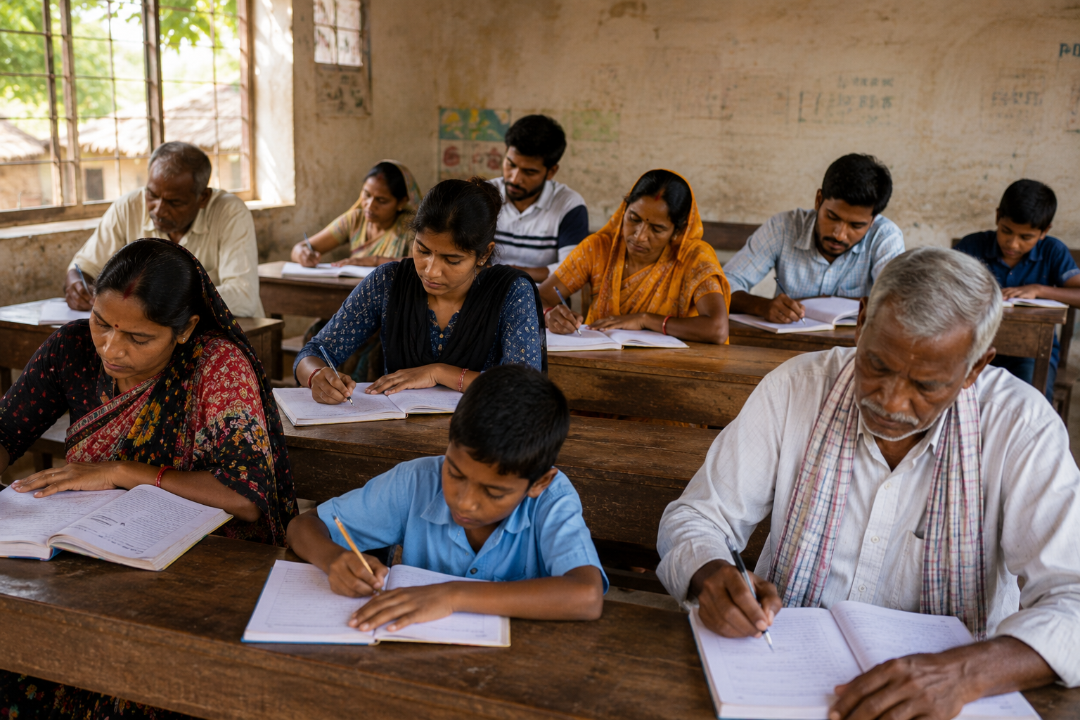 A person reading an English book with a 'PaxelPro' logo subtly in the background, suggesting ease and progress in learni (1)