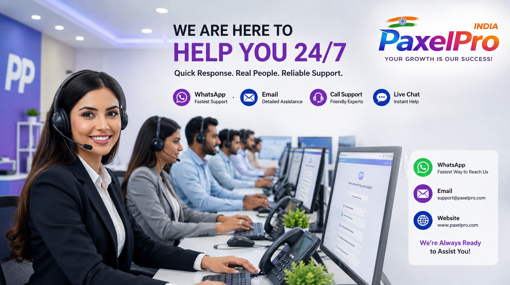 PaxelPro Customer Service: Our dedicated support team is ready to assist users with app issues, account inquiries, and E (1)