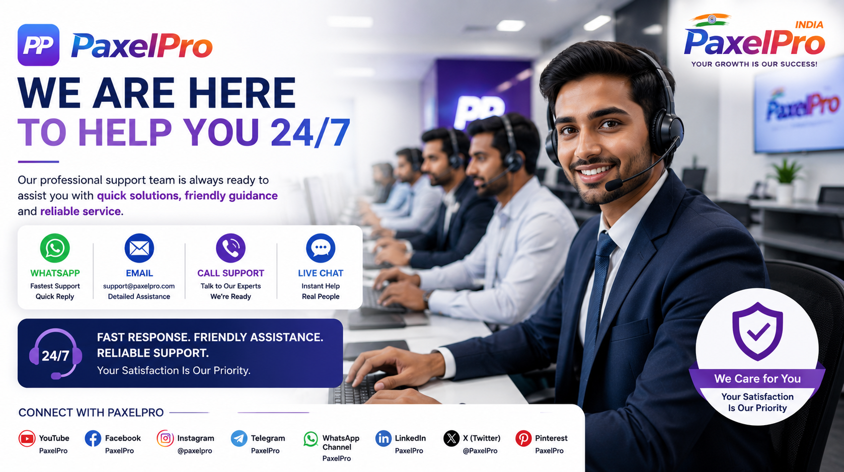 PaxelPro Customer Service: Our dedicated support team is ready to assist users with app issues, account inquiries, and E (3)